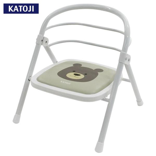 ベビーチェア 折りたたみ パイプイス くまのウェルト2 ホワイト 豆イス 折り畳み 赤ちゃん こども...