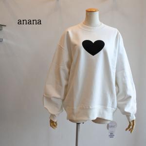 anana　アナナ　フロッキーHeartロゴ袖ボリューム裏毛PO　トレーナー　手洗い可　日本製　a12-043　あすつく　新作秋冬物　フィオール フィオーレ｜katoreya-fukui