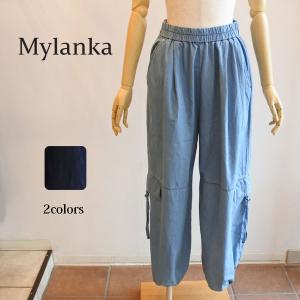 ミランカ　ライトオンスデニムカーゴパンツ　２WAY　洗濯機可　M39210　あすつく　mylanka　新作春夏物　ファスサンファール　バルーンパンツ｜katoreya-fukui