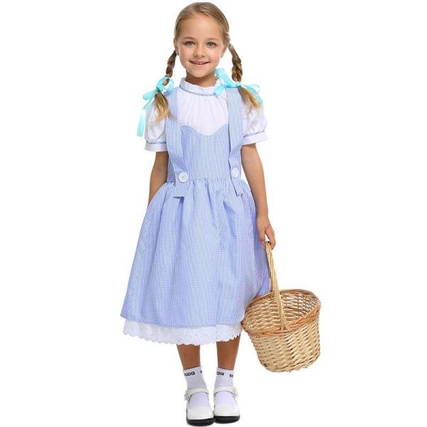 ハロウィン ドロシー風 オズの魔法使い Dorothy 童話 S-XL ワンピース キッズ 子供用 ...