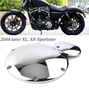 ハーレー バイクダービータイミングタイマーカバー エンジンカバー 2004-UP XL XR スポー...