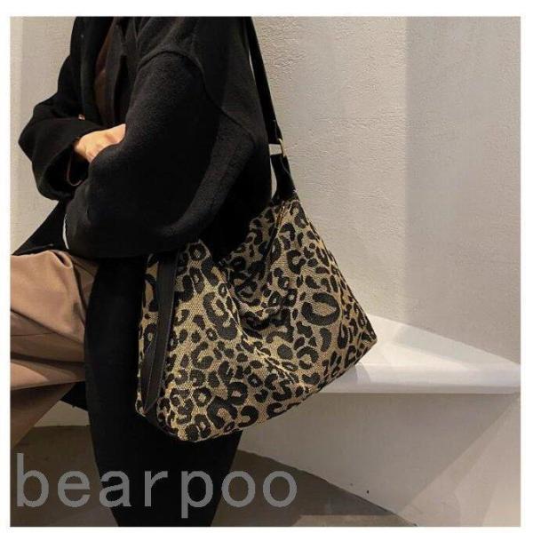 【値下げ】ヒョウ柄 ハンドバッグ レディース ショルダーバッグ 斜め掛け レオパード スクエアバッグ