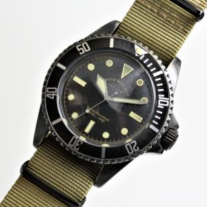VAGUE WATCH Co. ヴァーグ・ウォッチ・カンパニー ブラックサブ・クォーツ腕時計 100ｍ防水 ヴィンテージデザイン