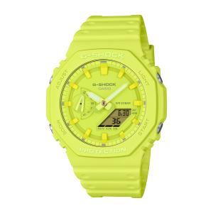 CASIO カシオ G-SHOCK Gショック One toneシリーズ アナログ＆デジタル 腕時計 カシオーク メーカー希望小売価格15,950円 GA-2100-9A9JF（YLW)｜katsuboya