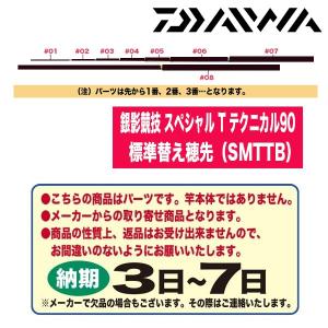 ダイワ 鮎ロッドパーツ　222051 銀影競技 スペシャル T テクニカル 90 標準替え穂先（SMTTB）｜katsukinet