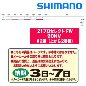 シマノ 鮎ロッドパーツ 30039 21プロセレクト FW 90NV ＃2番（上から2番目）
