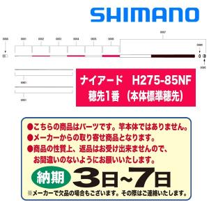 シマノ 鮎ロッドパーツ　36313 ナイア−ド　H275-85NF 穂先1番 （本体標準穂先）｜katsukinet