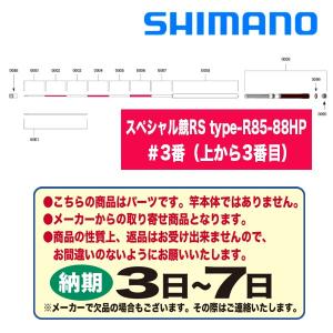 シマノ 鮎ロッドパーツ　37056 スペシャル 競 RS type-R 85-88HP ＃3番（上から3番目)｜katsukinet