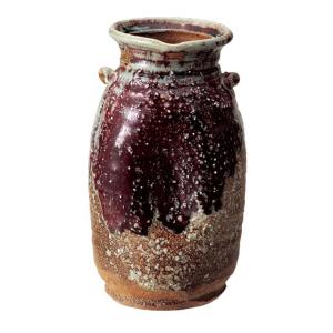 信楽焼 南蛮耳付花入 しがらき 陶器 和風 花瓶 花台 華 いけばな つぼ 花入れ 茶道 華道 おしゃれ 送料無料