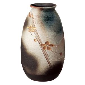 信楽焼 金彩花彫長花入 しがらき 陶器 和風 花瓶 花台 華 華道 茶道 いけばな つぼ おしゃれ 完全送料無料 花入れ 送料無料
