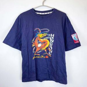 【中古】カンタベリー 香港セブンズ 7人制 ラグビー Tシャツ S ネイビー メンズ CANTERBURY