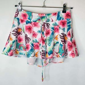 【中古】San-ai Resort 三愛 ショートパンツ 花柄 M ホワイト/ピンク レディース 水着 フラワープリント