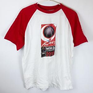 【中古】2010年 FIBA バスケットボール世界選手権 トルコ大会 Tシャツ L ホワイト/レッド