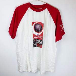 【中古】2010年 FIBA バスケットボール世界選手権 トルコ大会 Tシャツ L ホワイト/レッド