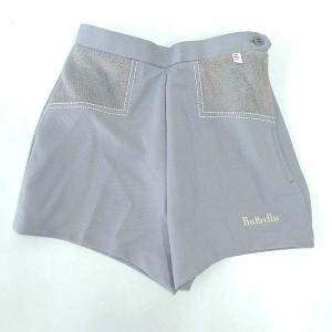 【中古】バタフライ タマス ステッチ セブンショーツ 卓球 ウェア ハーフパンツ S グレー レディース Butterfly ジュニア