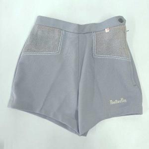 【中古】バタフライ タマス ステッチ セブンショーツ 卓球 ウェア ハーフパンツ S グレー レディース Butterfly ジュニア