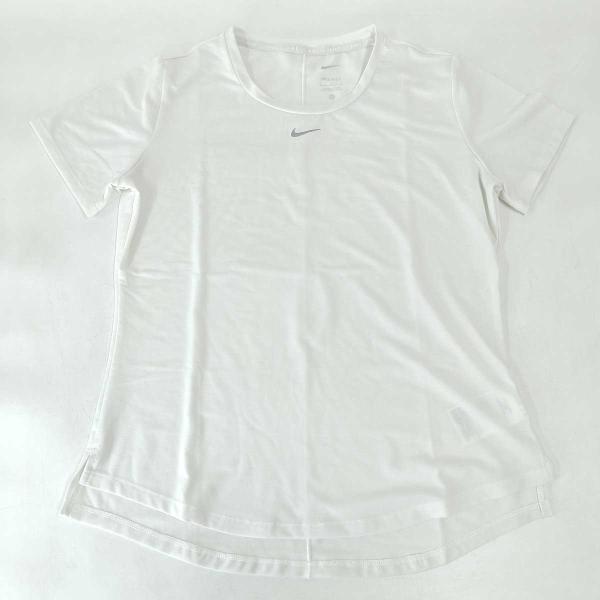 【中古】ナイキ 半袖Tシャツ ランニングウェア L ホワイト DD0619-100 レディース NI...