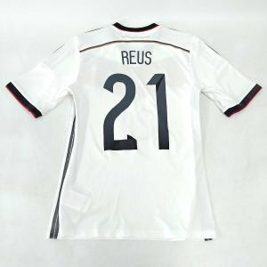 【中古】アディダス サッカー 2014 ブラジル大会 ドイツ代表 ホーム ユニフォーム #21 ロイス REUS S メンズ ADIDAS｜kaucowking