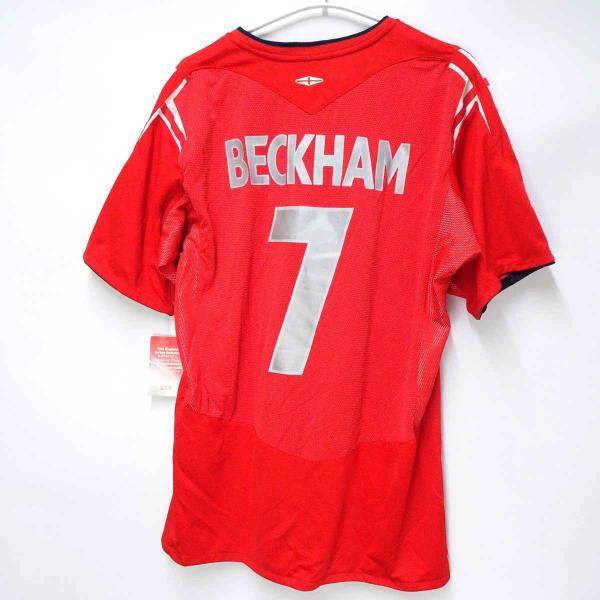 【中古】アンブロ サッカー イングランド代表 2004 VS 日本マッチデー付 ユニフォーム #7 ...