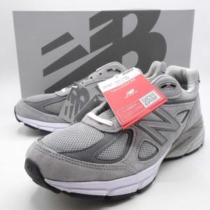 【中古・未使用品】ニューバランス レザー スニーカー USA製 27cm グレー U990GR4 メンズ NEW BALANCE｜kaucowking