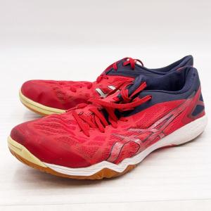 【中古】アシックス ATTACK DOMINATE FF 2 卓球シューズ 25.5cm レッド 1073A010 asics アタック ドミネイト