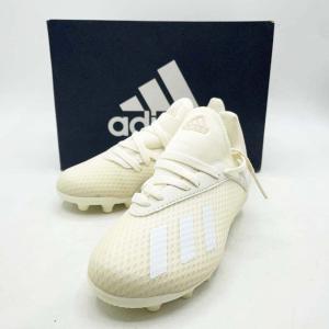 【中古・未使用品】アディダス エックス 18.3-ジャパン HG/AG サッカースパイク 17cm ホワイト BB6970 ADIDAS 固い土、人工芝