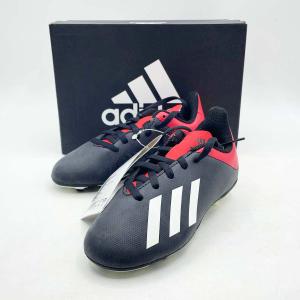 【中古・未使用品】アディダス エックス 18.4 AI1 サッカースパイク 17cm ブラック レッド BB9378 ADIDAS 固い土、人工芝