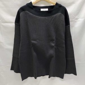 【中古・未使用品】Sasquatchfabrix. ワッフルTシャツ 長袖 ボートネック L ブラック 22AW-CSL-002 メンズ サスクワァッチファブリックス｜kaucowking