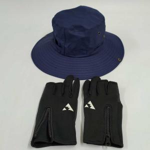【中古】[2点セット] L.A.Y スポーツ フィッシンググローブ 釣り 手袋 3フィンガーレス ハット付 M