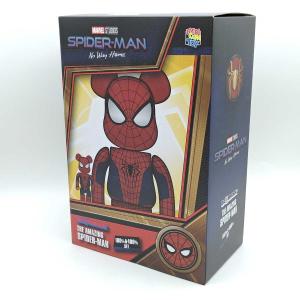 【中古・未使用品】BE@BRICK スパイダーマン 100% ＆ 400% ベアブリック アメイジングスパイダーマン フィギュア｜kaucowking