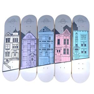 【中古・未使用品】[5枚セット] WESTERN EDITION Victorian Skateboard スケートボードデッキ ビクトリアンシリーズ サンフランシスコ