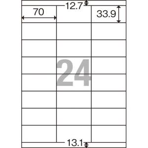 カウネット プリンタ用ラベル用紙　２４面　１００枚｜kaumall