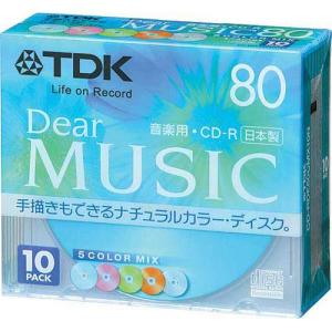 ＴＤＫ 音楽用ＣＤ−Ｒ　８０分　カラーミックス　１０枚Ｐ