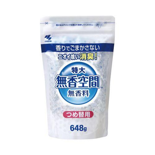 小林製薬 無香空間　特大　つめ替用　無香料　６４８Ｇ×５