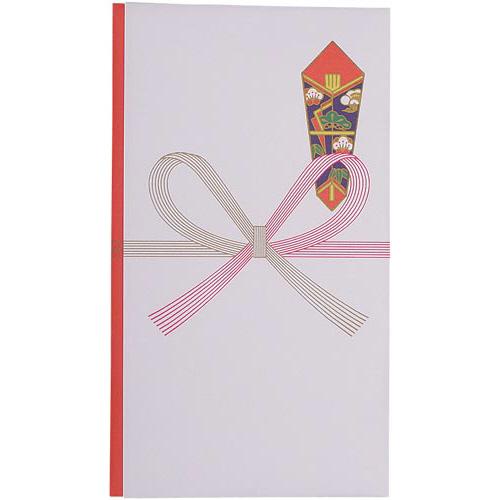 キングコーポレーション 祝儀袋　御祝　多当折赤白７本花結　祝字なし　１０枚