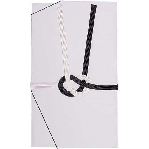 キングコーポレーション 香典袋　大阪折黒白７本　文字なし　３０枚入