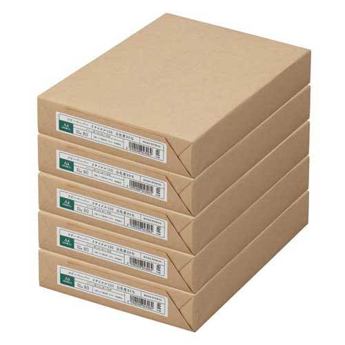 カウネット リサイクル１００白色度８０％　Ａ４　５００枚×５冊