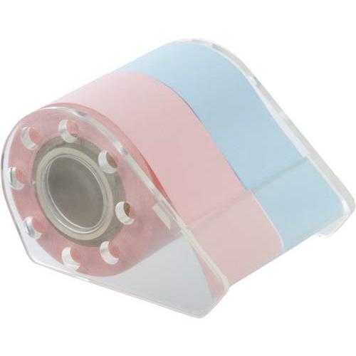 カウネット 強粘着ロール付箋ケース付　２５ｍｍ　ピンク・ブルー