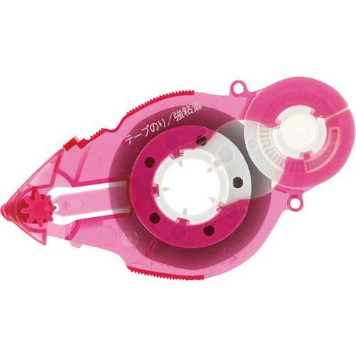 プラス テープのり　スピンエコ２２ｍ交換テープピンク１０個