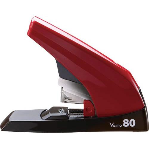 マックス バイモ８０　８０枚とじフラットホッチキス　レッド