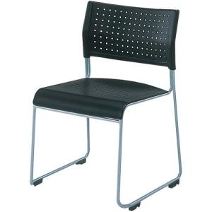 アイリスチトセ スタッキングチェア 背:樹脂 座:レザー レッド 4脚