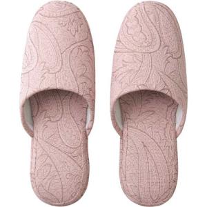 ニッポンスリッパ ペイズリー調スリッパ ピンク