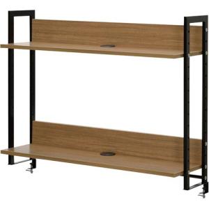 アール エフ ヤマカワ ワーキングデスク上置棚2段幅1000用ウォルナット