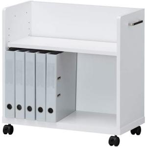 山善(YAMAZEN) デスクサイドワゴン キャスター付き ナチュラル