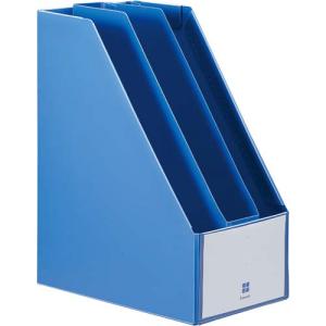 カウネット　「カウコレ」プレミアム ＰＰ製ファイルボックス縦１５０仕切りブルー５個｜kaumall