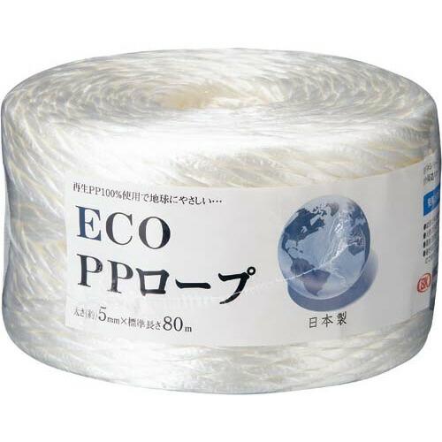 信越工業 エコシリーズＰＰ荷造りロープ　５ｍｍ×８０ｍ　１巻