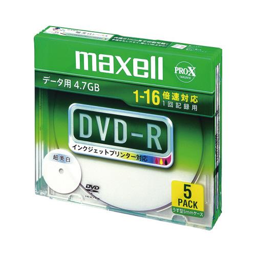 マクセル ＤＶＤ−Ｒデータ用　１６倍速　ＩＪ対応　５枚Ｐ