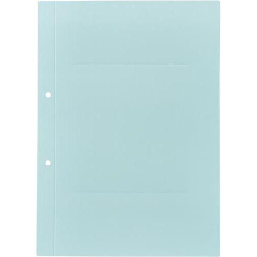 カウネット　「カウコレ」プレミアム ラベルが剥がしやすい背付き板目表紙Ａ４縦青１０組