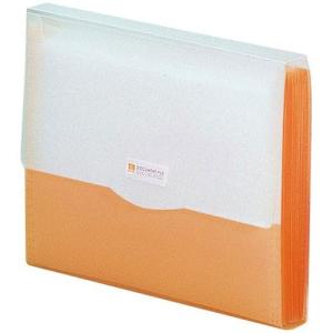 リヒトラブ ドキュメントファイル 13ポケット オレンジ