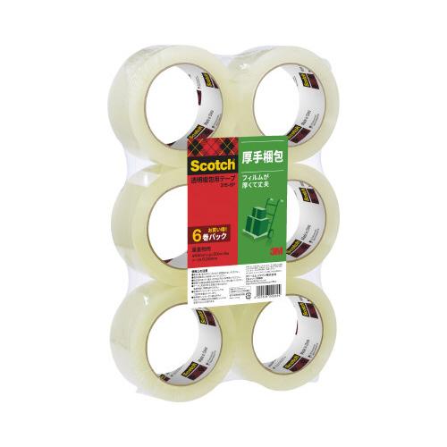スリーエム　ジャパン スコッチ透明梱包用テープ重量物用６巻パック